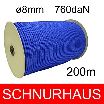 ø 8mm PP 760daN 200m blau